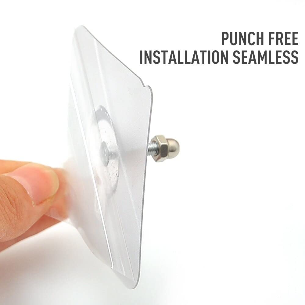 Adhesive Wall Mount Screw Hooks for Hanging Without Drilling
