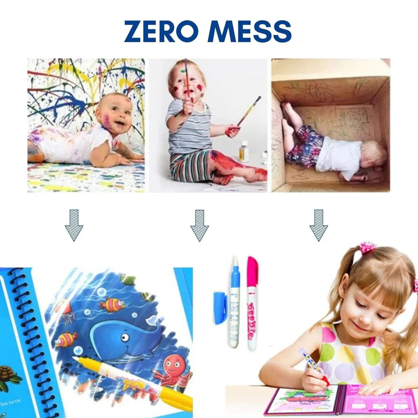 đ„ Reusable Magic Water Books (Pack of 4)