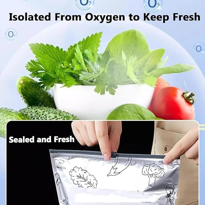 (20 PCS) Reusable Aluminum Foil Storage Bag