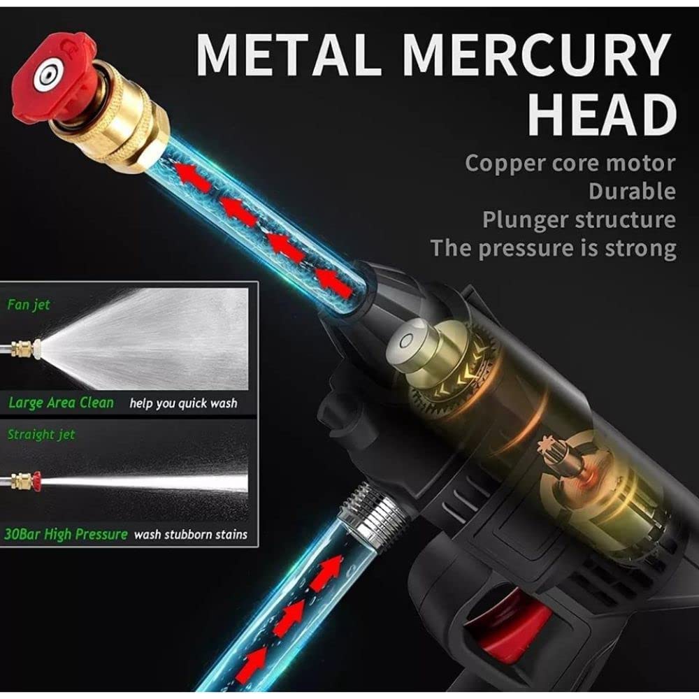 Electric Portable High Pressure Washer Gun for Car & Bike
