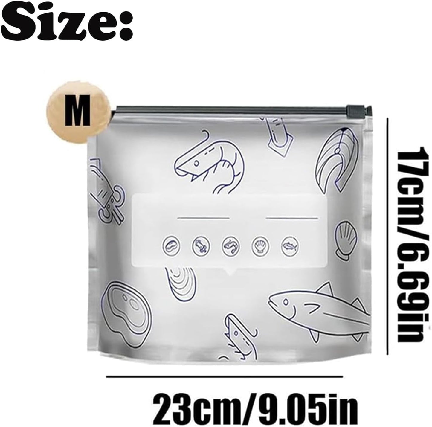 (20 PCS) Reusable Aluminum Foil Storage Bag