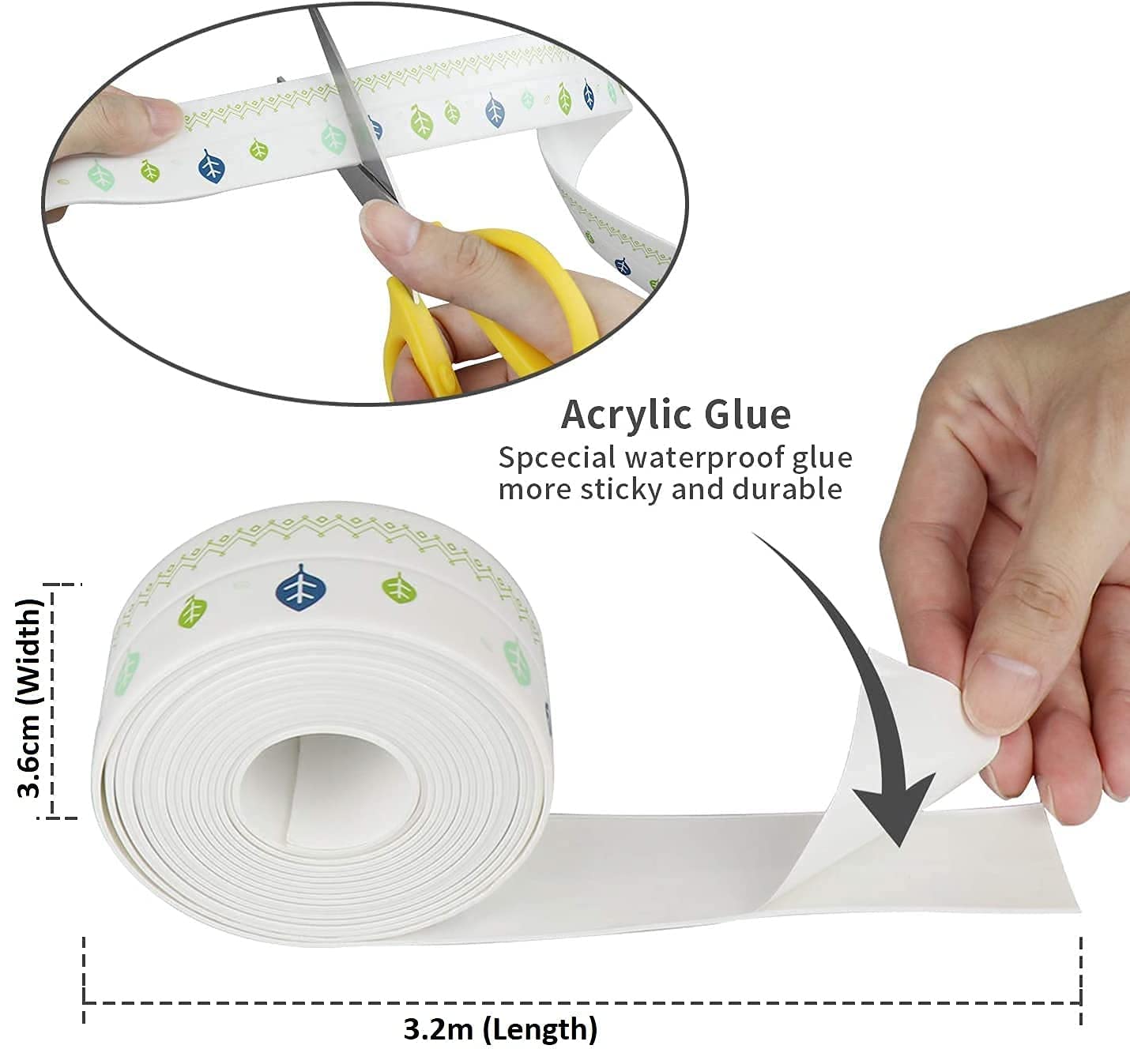 Waterproof & Oil Proof Seal Tape For Kitchen Sink, Toilet & Bathroom ( Buy 2 Get 1 Free )