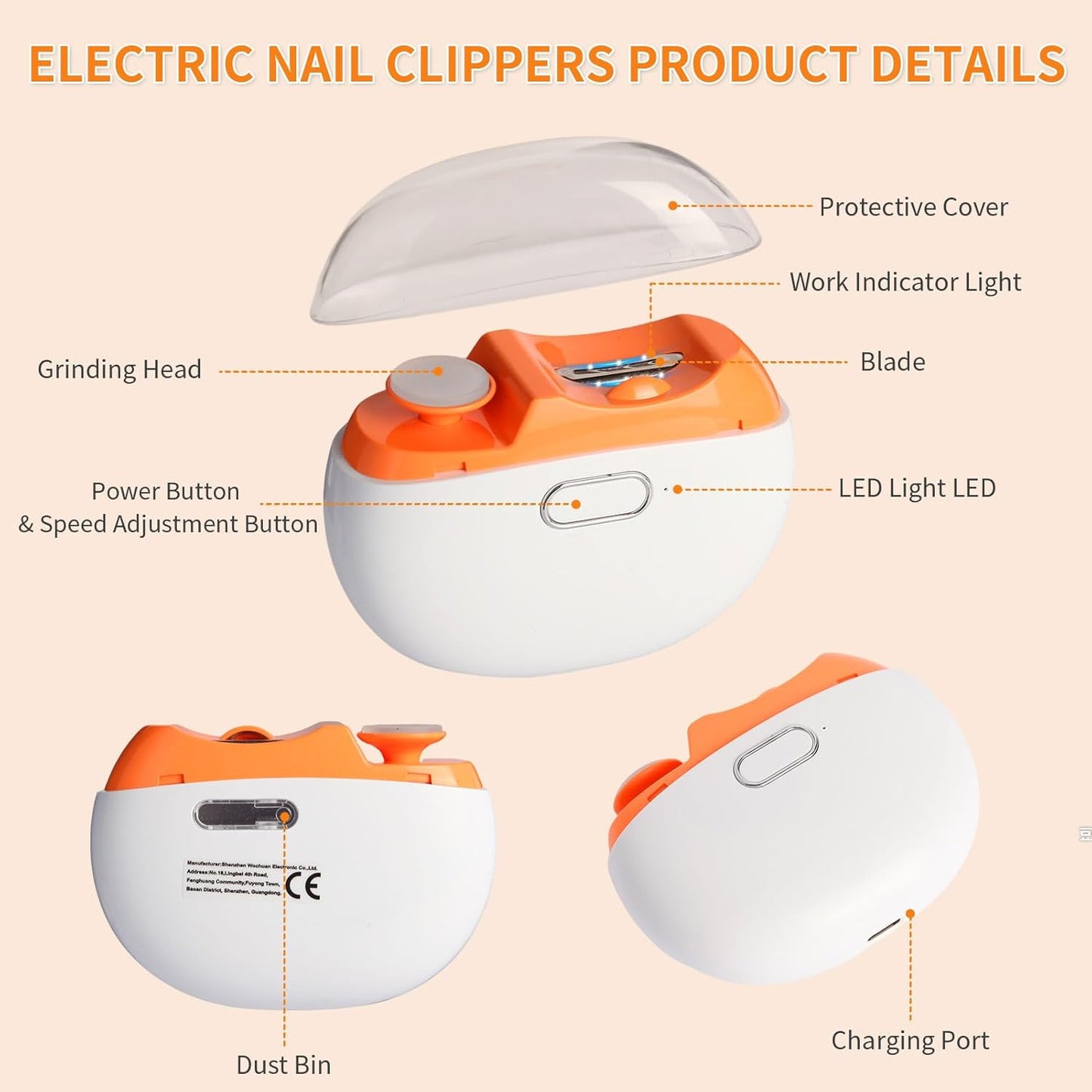 Rechargeable Electric Nail Clipper
