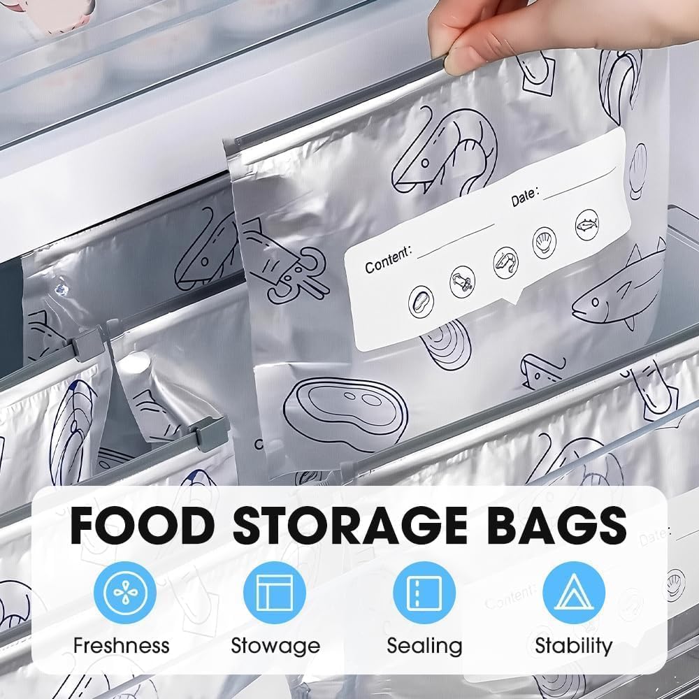 (20 PCS) Reusable Aluminum Foil Storage Bag