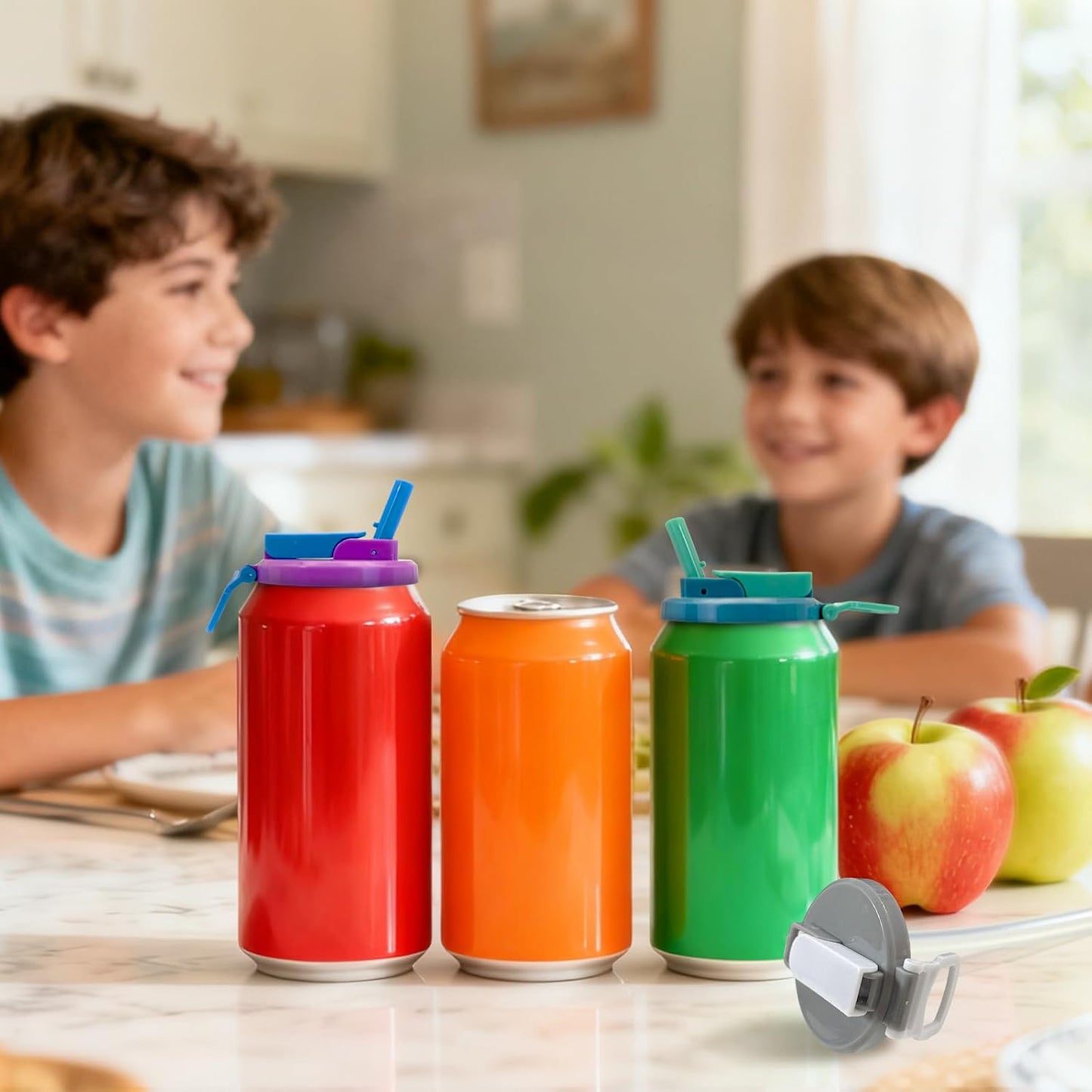 BPA-Free Reusable Soda Can Lids with straw (Buy 1 Get 1 Free)