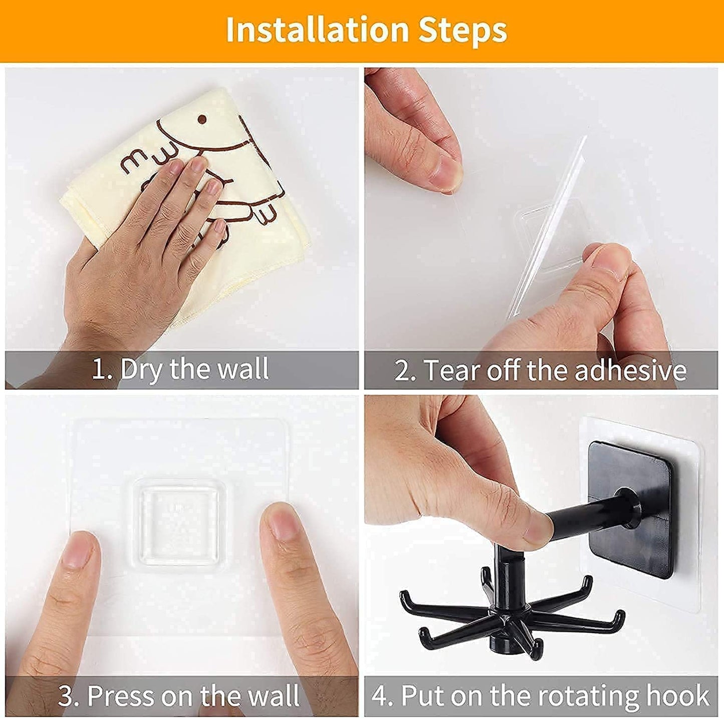 Multipurpose Rotating Hanging Hook For Kitchen (Pack of 5)