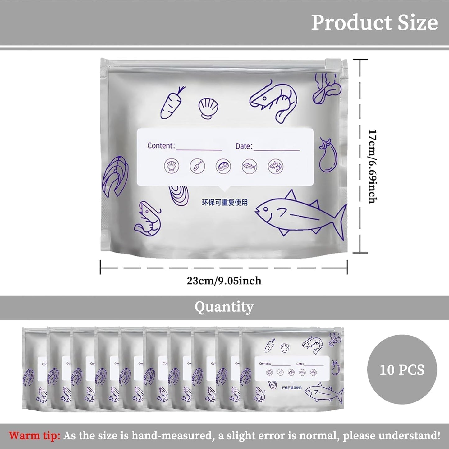 (20 PCS) Reusable Aluminum Foil Storage Bag