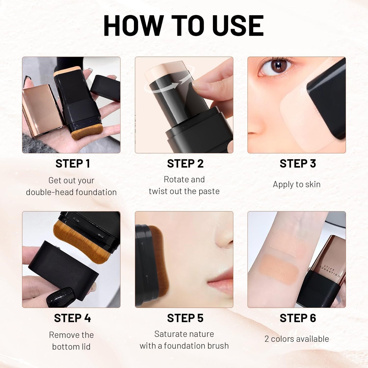Premium Makeup Foundation Stick with Brush ( Buy 1 Get 1 Free )