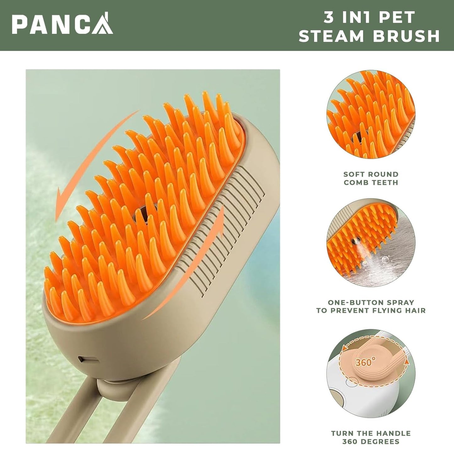 Pet Hair Remover Steam Brush