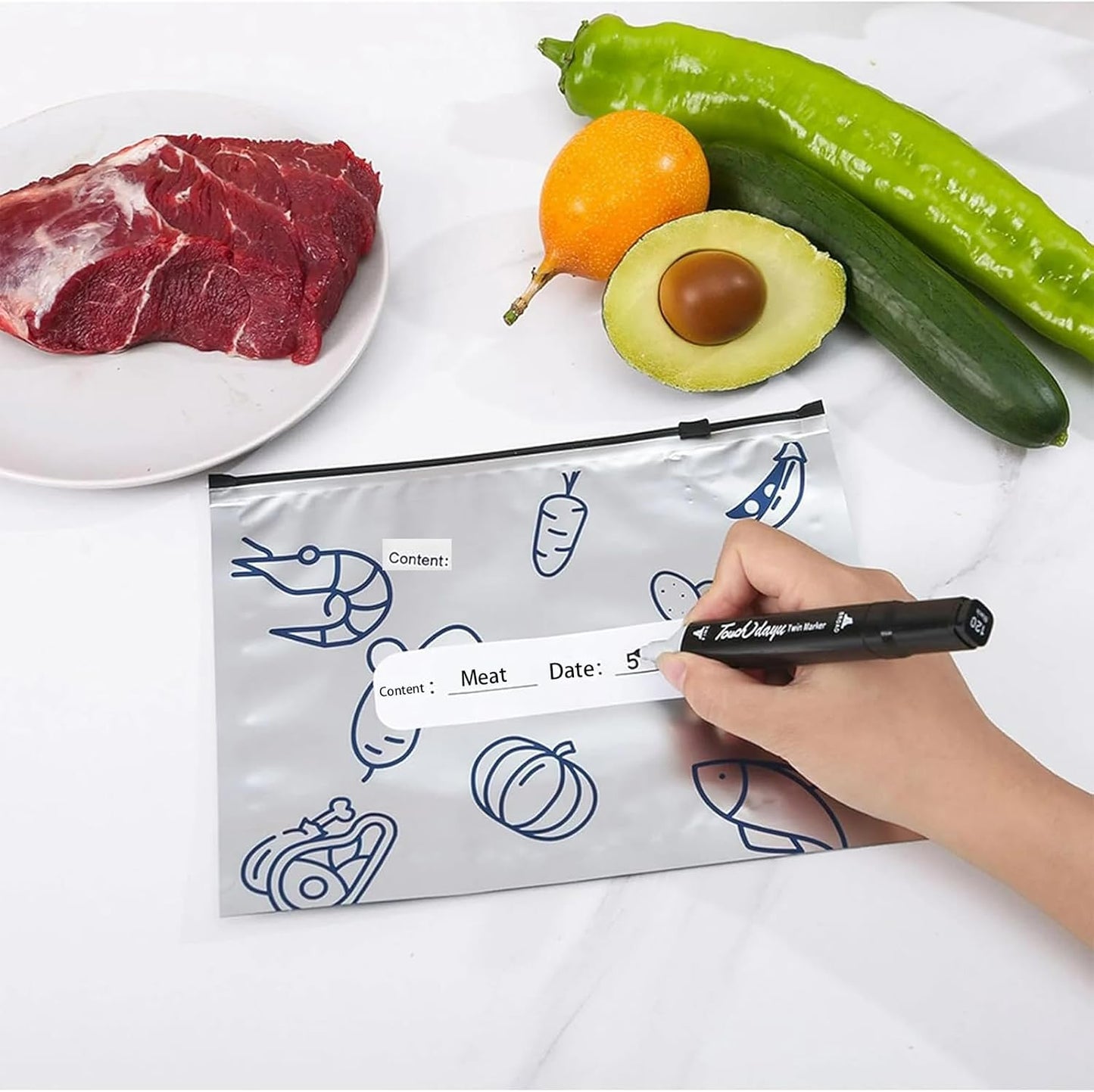 (20 PCS) Reusable Aluminum Foil Storage Bag