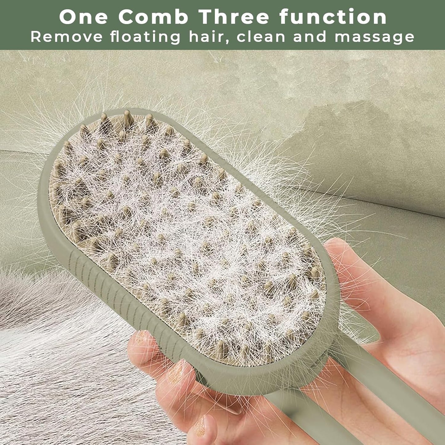 Pet Hair Remover Steam Brush