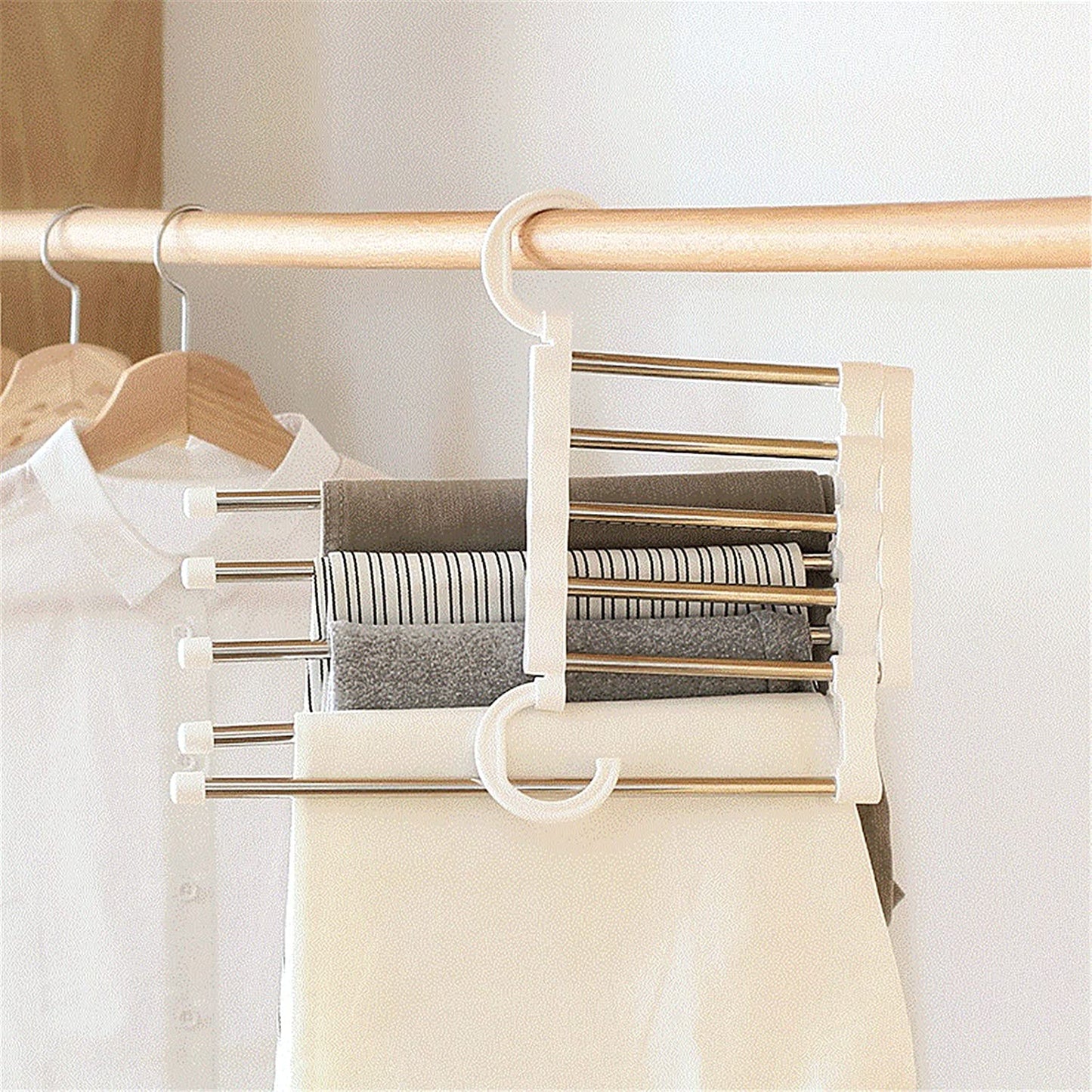 Stainless Steel Foldable Hanger For Clothes (Buy 1 Get 1 Free)