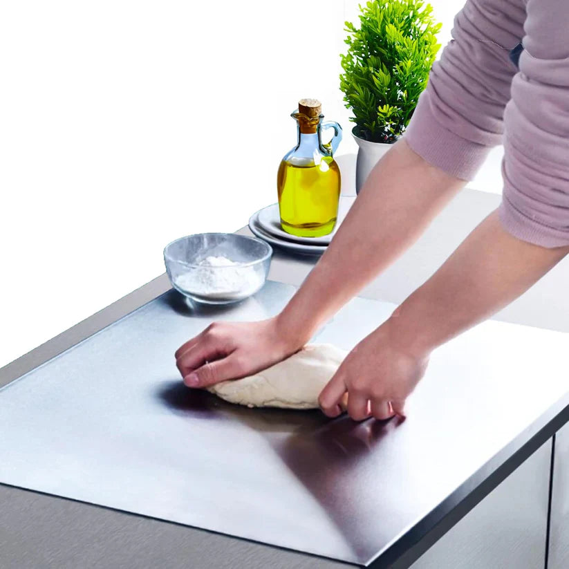 Stainless Steel Chopping Board & Kitchen Countertop 41 x 31 Cm (Original Big Size)