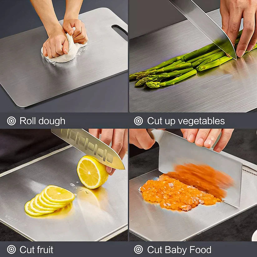 Stainless Steel Chopping Board & Kitchen Countertop 41 x 31 Cm (Original Big Size)