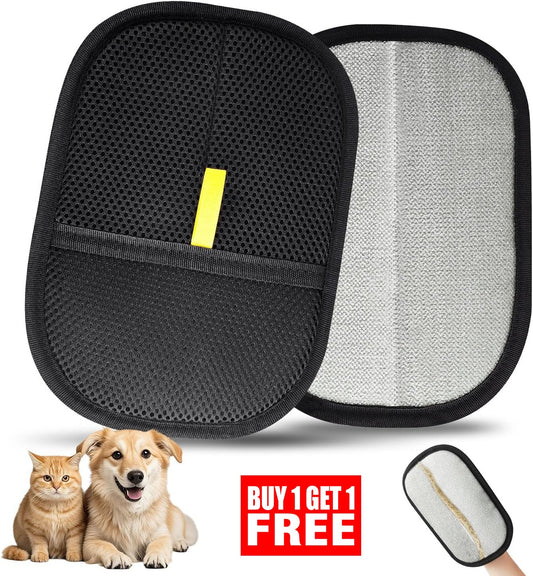 Pet Hair Removal Gloves - Premium Quality (Buy 1 Get 1 Free)