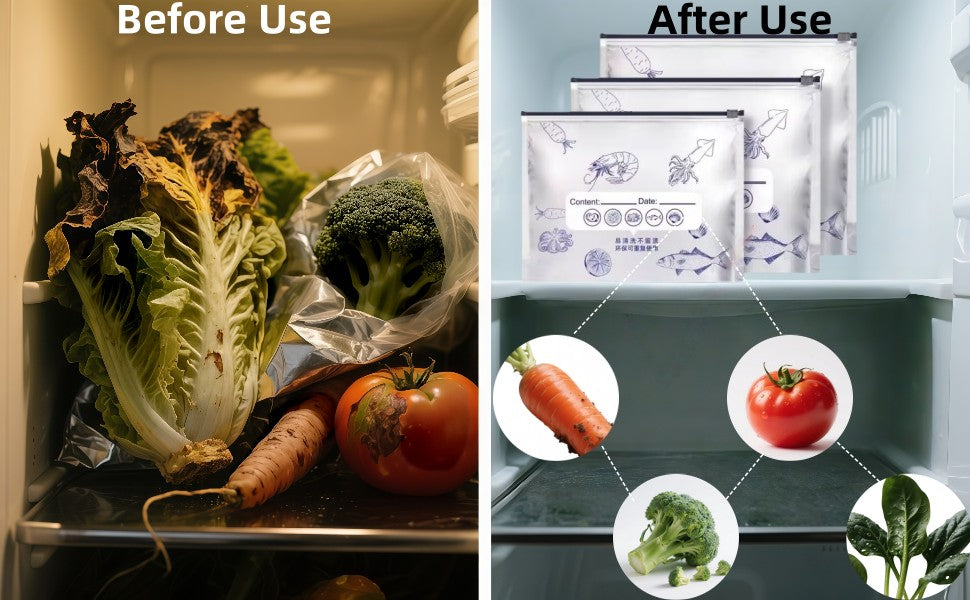 (20 PCS) Reusable Aluminum Foil Storage Bag