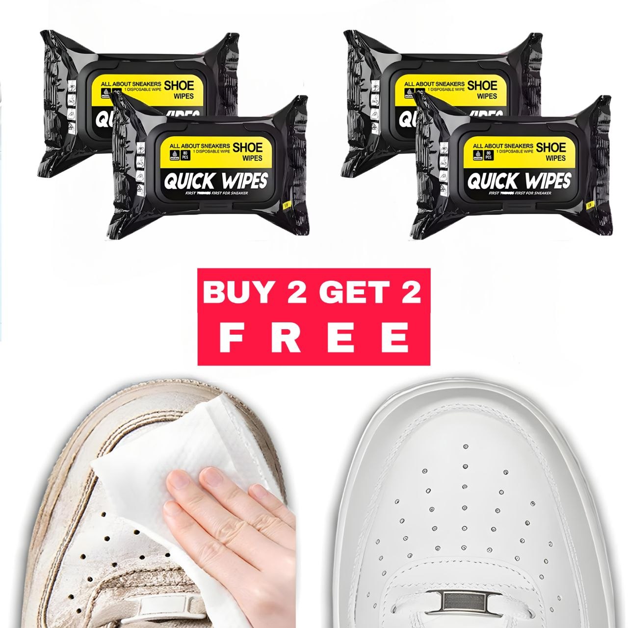 Quick Shoe Cleaning Wipes (Buy 1 Get 1 Free )