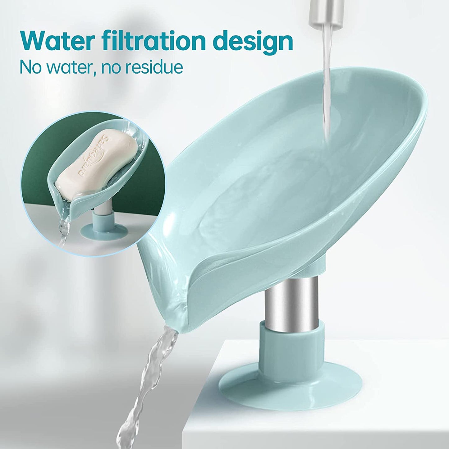 Self Draining Soap Holder for Bathroom, Kitchen, Wash basins, Shower, Bathtub (PACK OF 2)