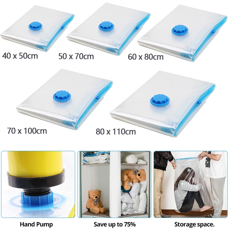 Space Saver Vacuum Storage Bag (5 Bag + 1 Pump)
