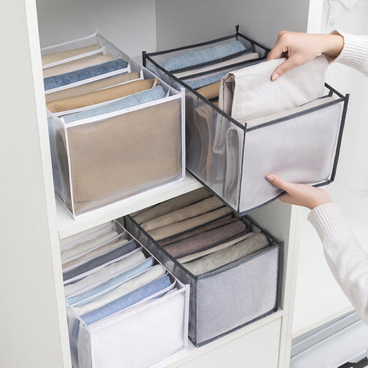 7 Grid Transparent Clothes Compartment Storage Box