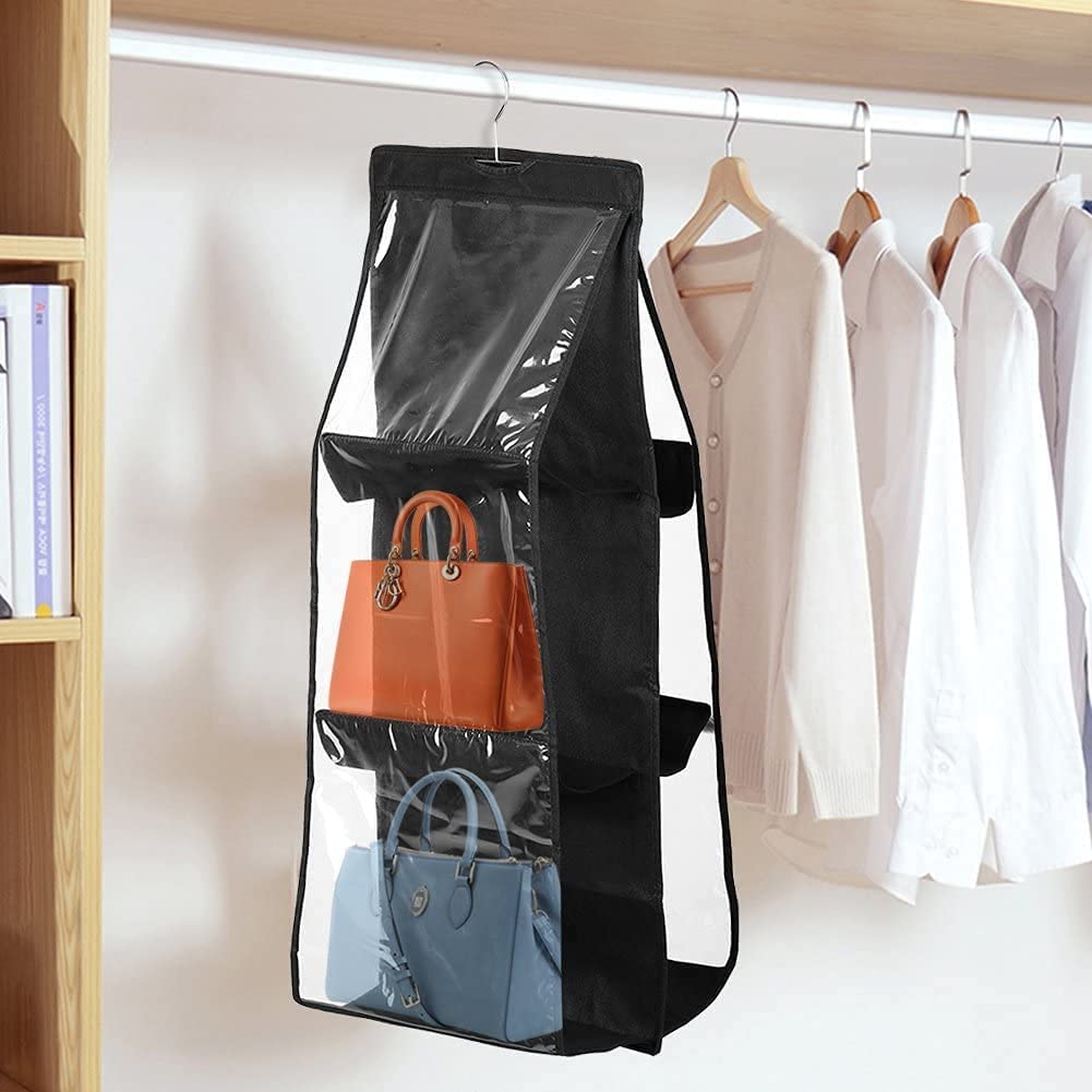 Hanging Purse Organizer With 6 Pocket (Pack of 2)