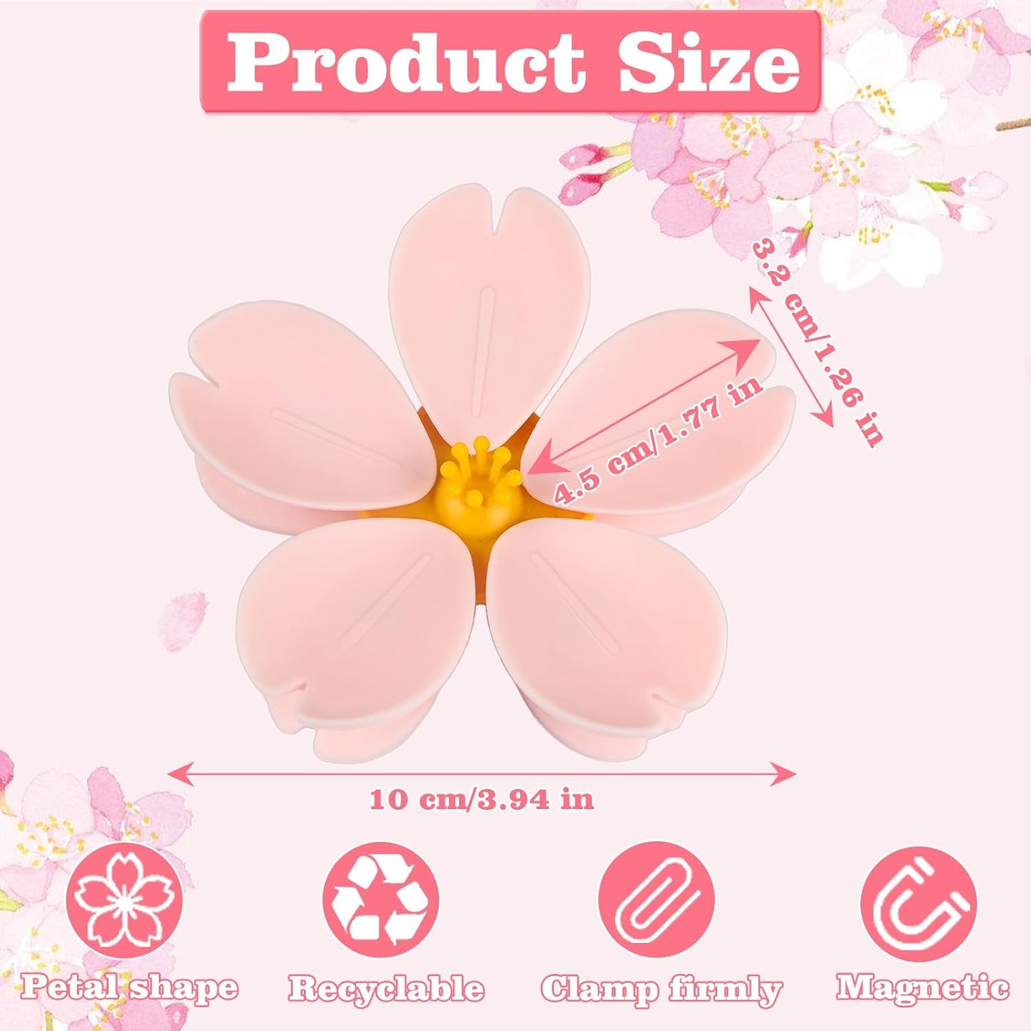 Flower Magnetic Fridge Clip