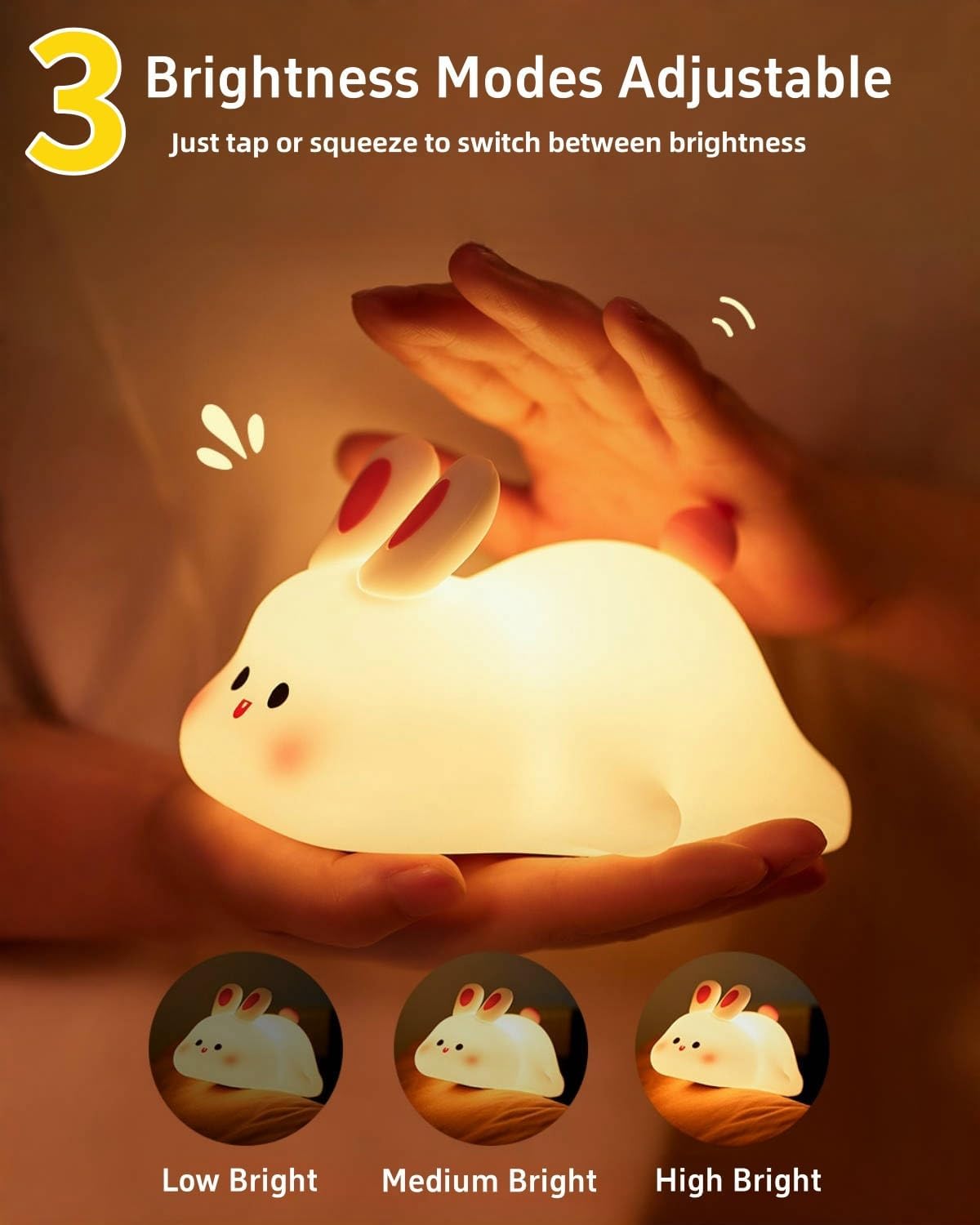 Cute Rabbit Night Light Lamp