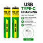Type C Rechargeable Batteries 800 mWh 2 Pcs AAA & 2 Pcs AA Total ( 4 Pcs Set )