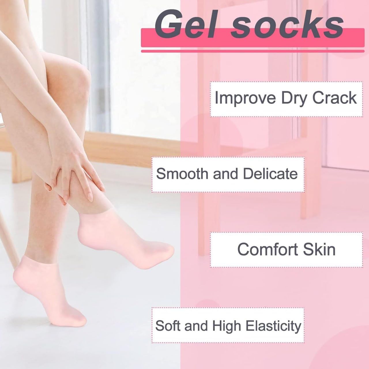 Silicone Moisturizing Gel Socks (Buy 1 Get 1 Free)