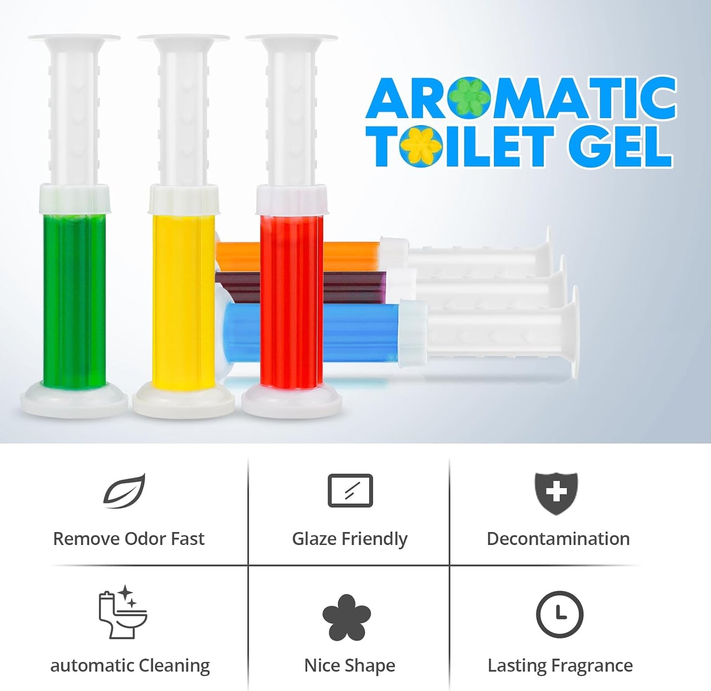 Flower Toilet Gel for Fresh Smell (Pack Of 4)