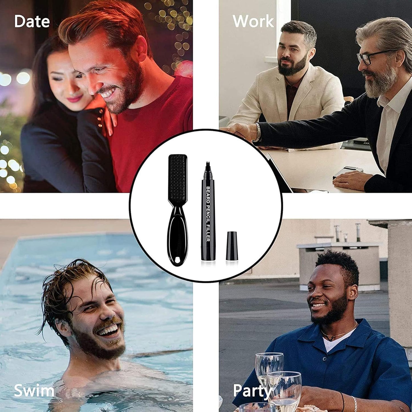 Waterproof Beard Shaping Pen - For Enhance Look