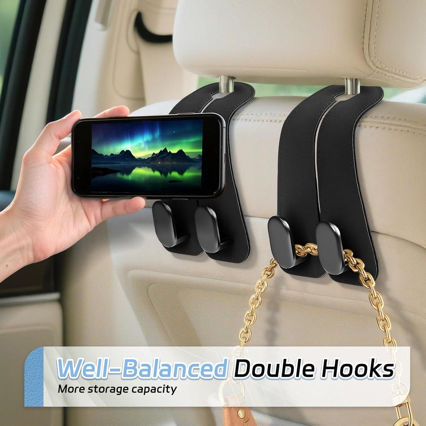 Car Seat Headrest Hooks