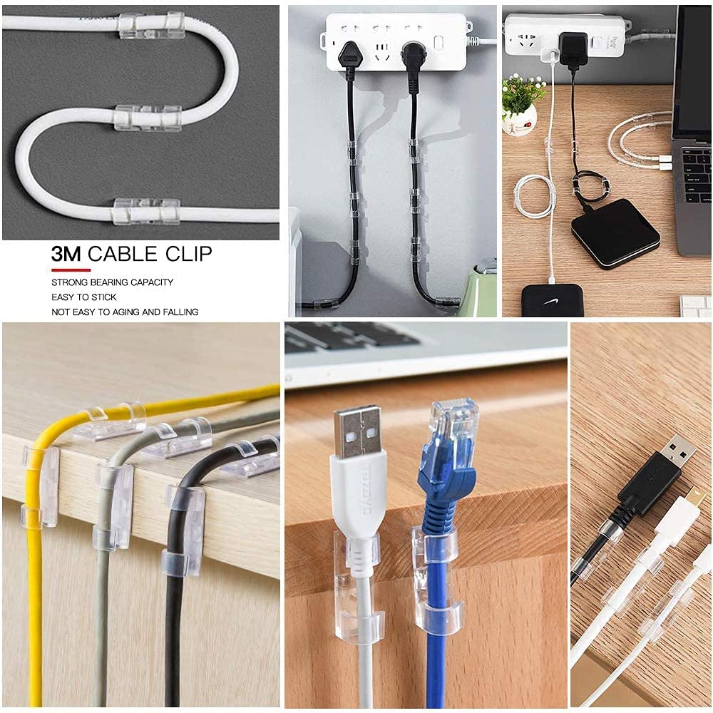 Cable Organizer Clips - Pack of 60