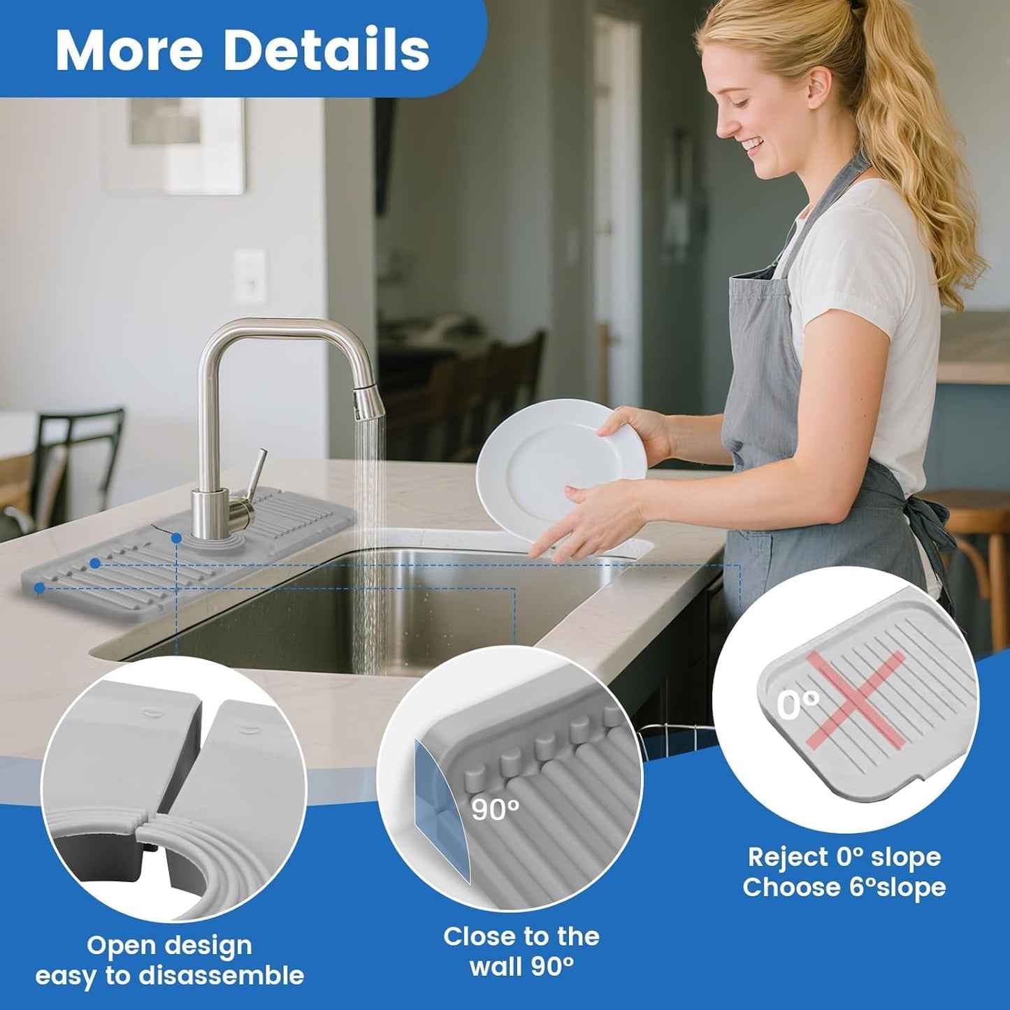 Faucet Silicone Drain Pad For Kitchen, Bathroom, Sink (Buy 1 Get 1 Free)
