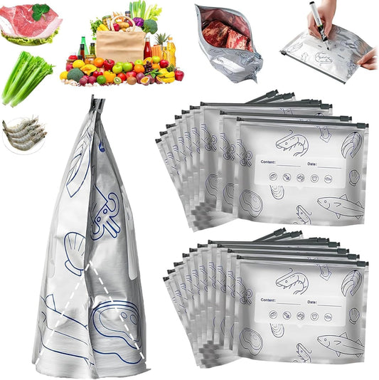 (20 PCS) Reusable Aluminum Foil Storage Bag