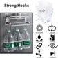 Adhesive Wall Mount Screw Hooks for Hanging Without Drilling