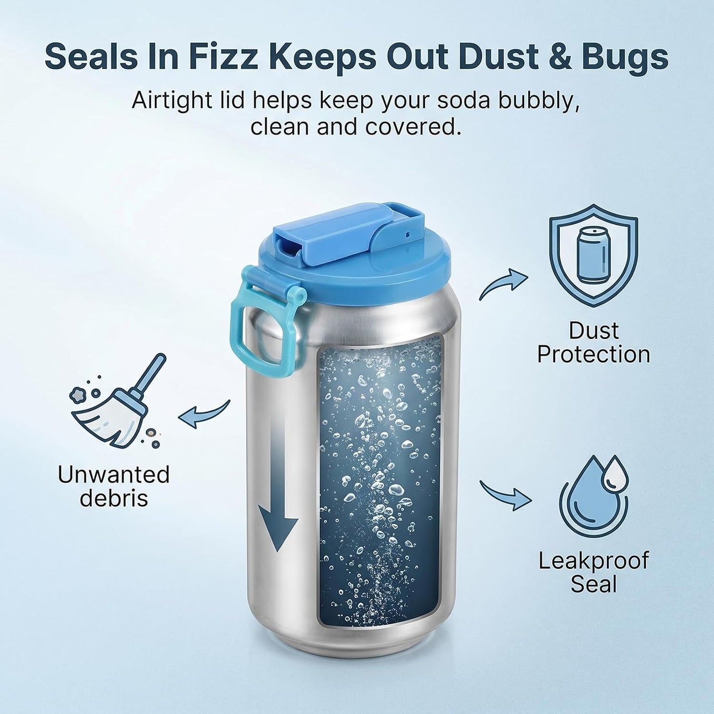 BPA-Free Reusable Soda Can Lids with straw (Buy 1 Get 1 Free)