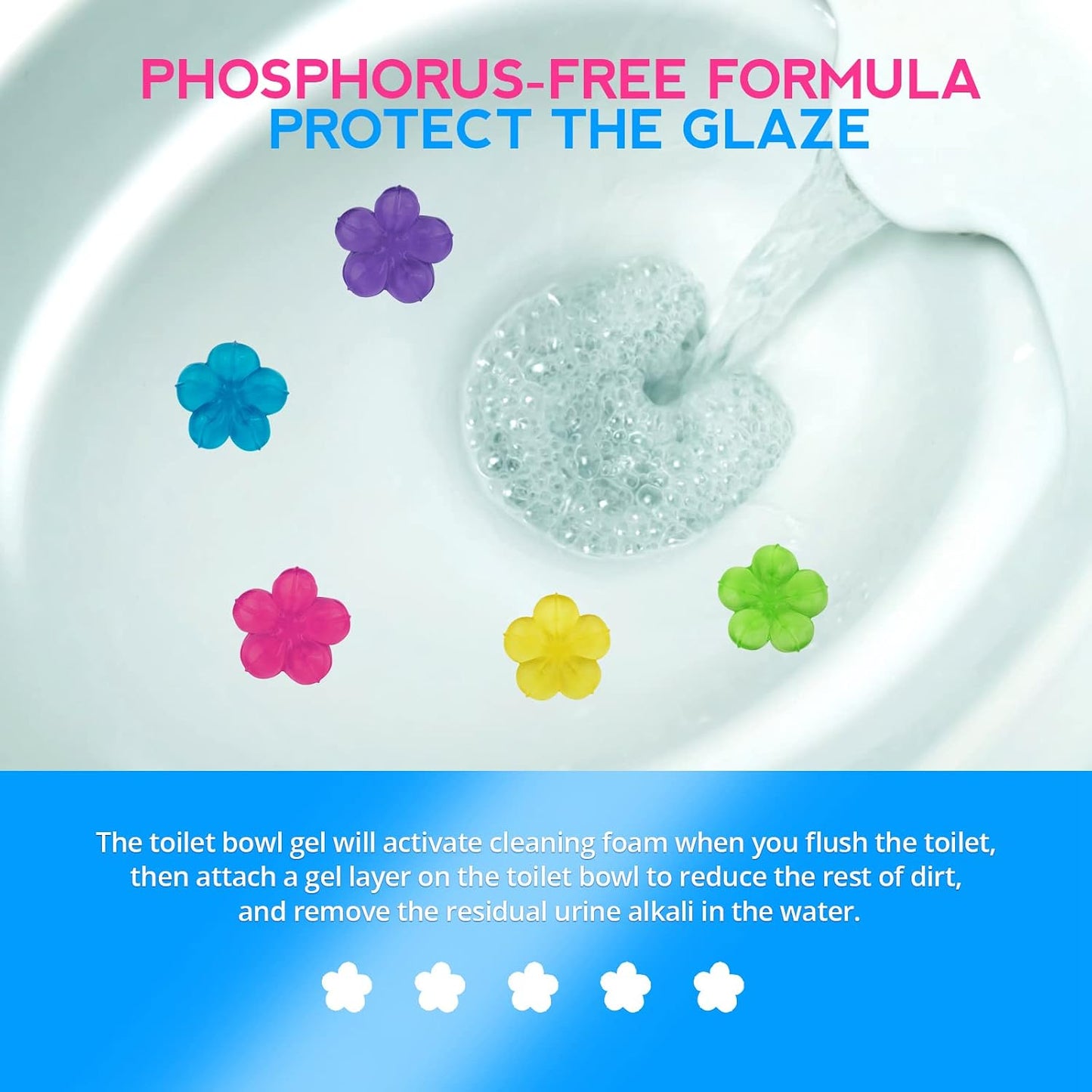 Flower Toilet Gel for Fresh Smell (Pack Of 4)