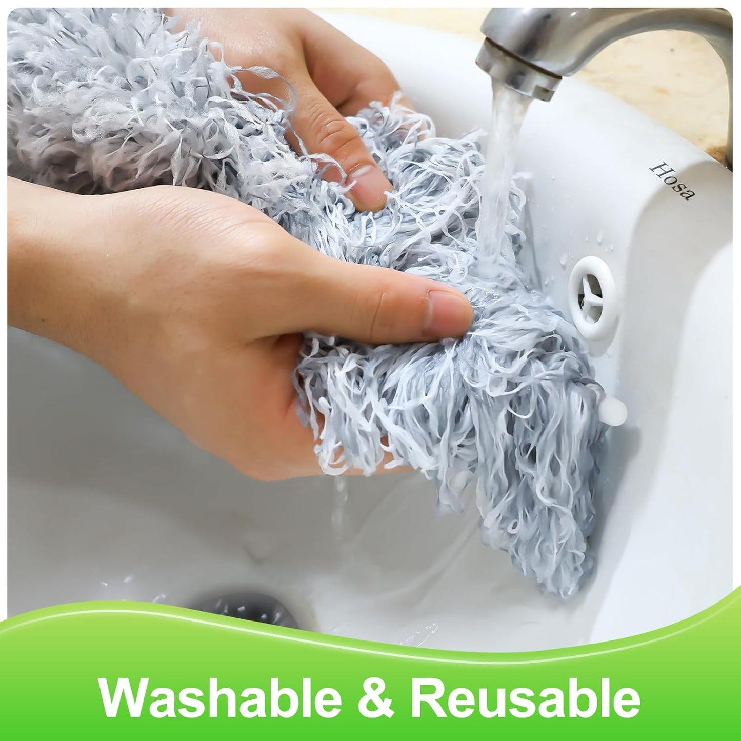 Long Dust Cleaning Mop - Washable