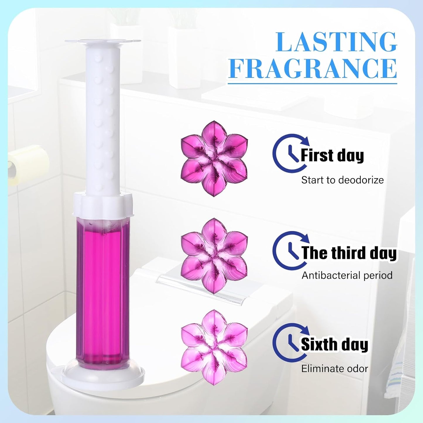 Flower Toilet Gel for Fresh Smell (Pack Of 4)