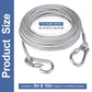Portable Stainless Steel Clothesline Rope with Hooks (Buy 1 Get 1 Free)