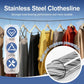 Portable Stainless Steel Clothesline Rope with Hooks (Buy 1 Get 1 Free)