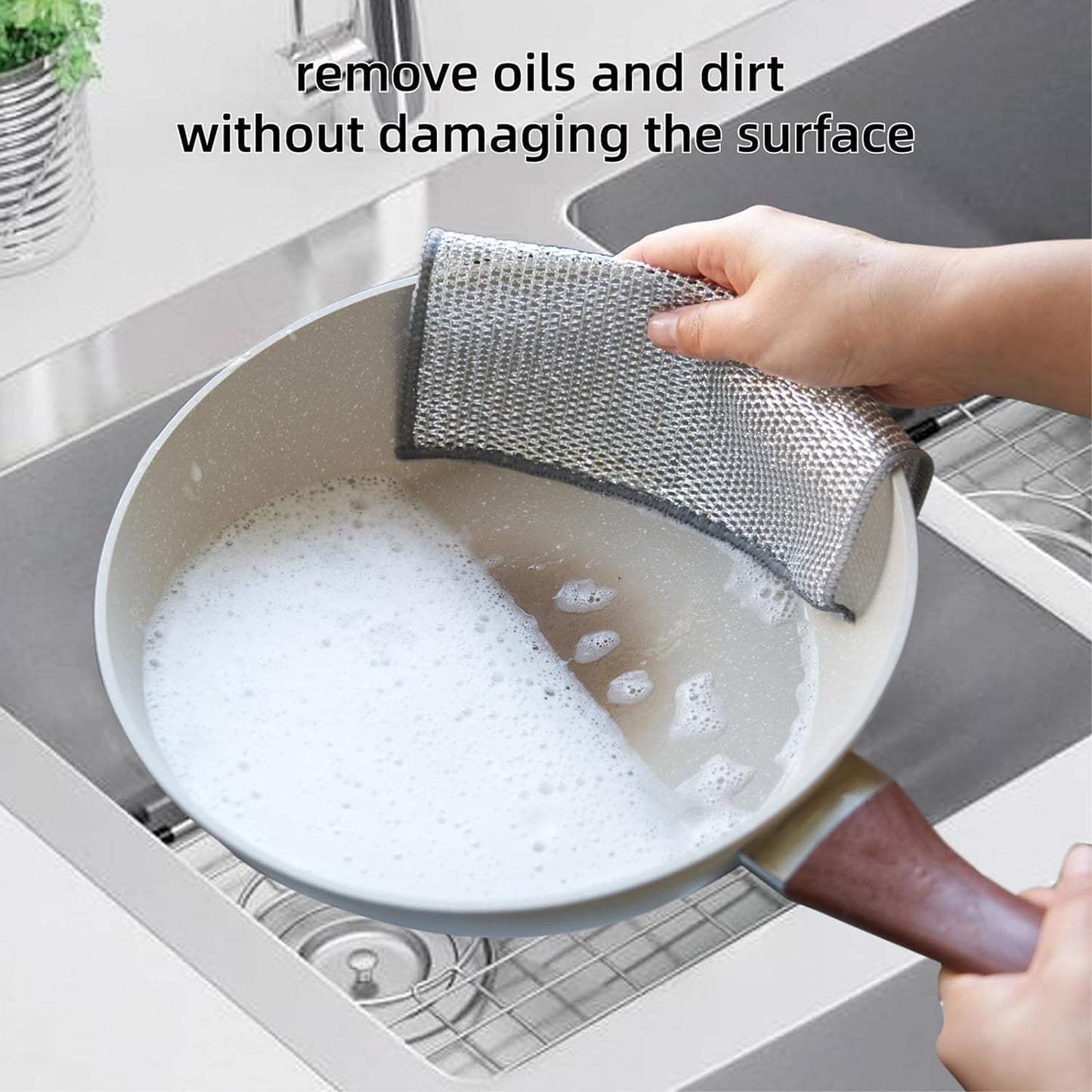 Non-Scratch Dishe Cleaning Wire Clothe for Sinks, Counter, Stove Tops