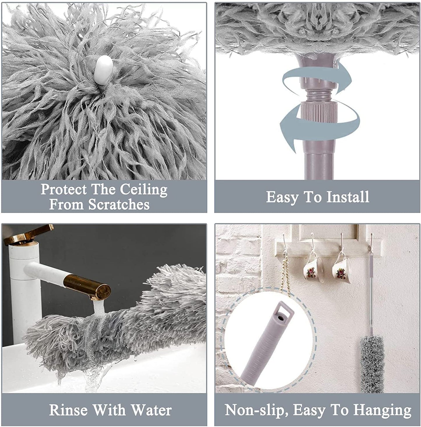 Long Dust Cleaning Mop - Washable