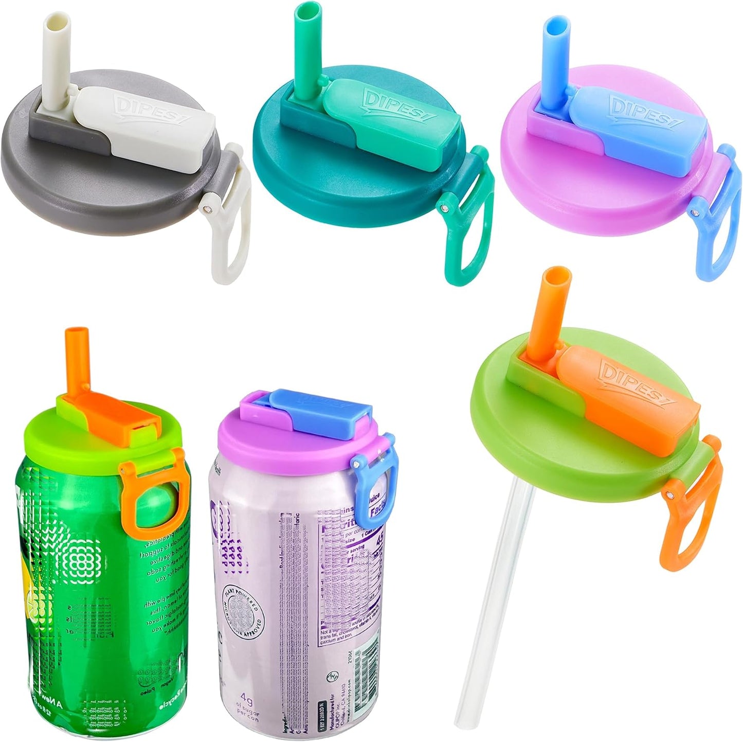 BPA-Free Reusable Soda Can Lids with straw (Buy 1 Get 1 Free)