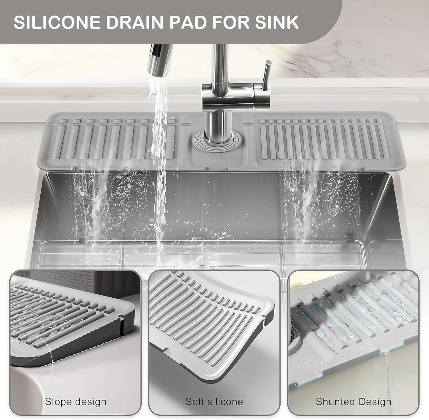 Faucet Silicone Drain Pad For Kitchen, Bathroom, Sink (Buy 1 Get 1 Free)