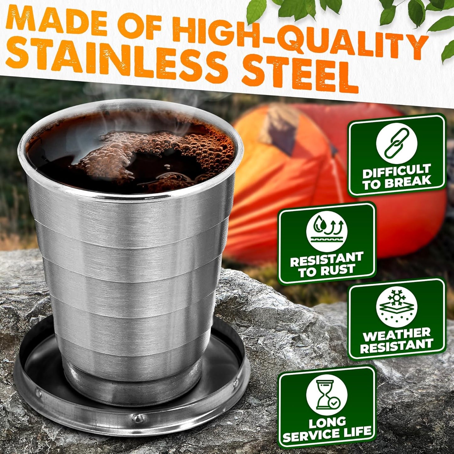 Stainless Steel Foldable Travel Cup