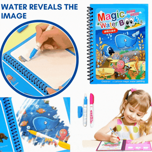 🔥 Reusable Magic Water Books (Pack of 4) – TurtleCart®️