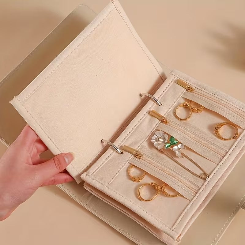 Premium Leather Jewellery Organizer Book (Pink)