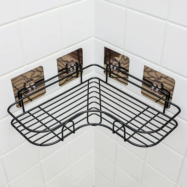Metal Tringle Cornor Self Rack Organiser For Bathroom and Kitchen (Pack Of 2)